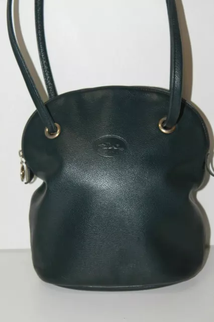 LONGCHAMP Sac Besace Cuir Bleu Nuit Porté Epaule TTBE