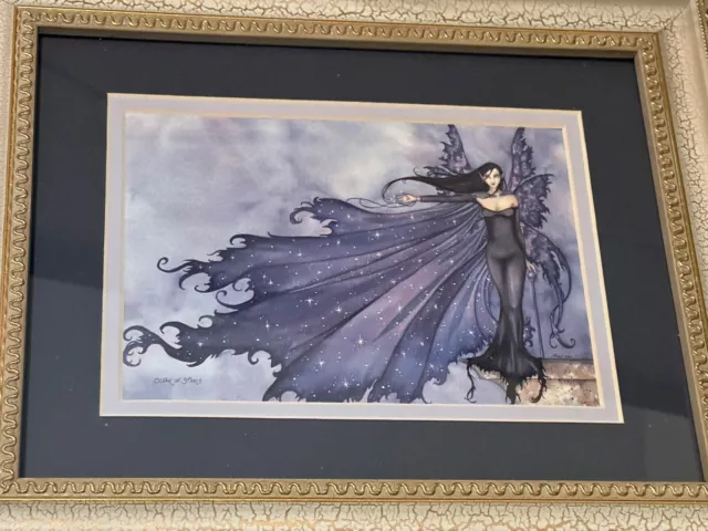 Amy Brown Fairy Fairie Framed Print 8” X 10” Cloak Of Stars 2004