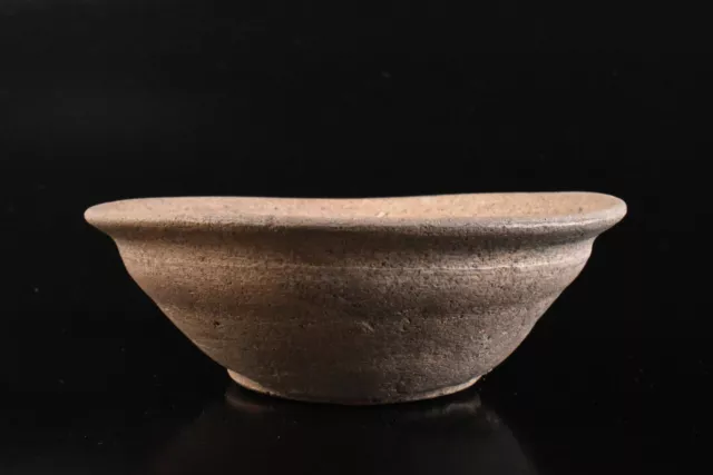 M1735: Japanese Old Seto-ware Youhen pattern TEA BOWL Sarunage Tea Ceremony