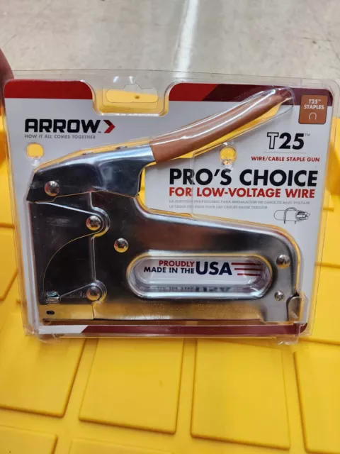 Arrow Fastener T25 Low Voltage Wire Staple Gun Fits up to 1/4-Inch Wires