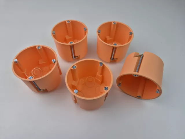 5 x Hohlwanddose Unterputzdose Schalterdose Orange Ø68/61mm Hohlwand Dose Orange