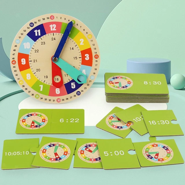 Lernuhr mit Kartenaktivitäten Set Lernuhr für Spielzimmer