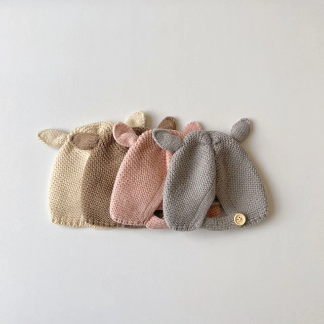 Cappello orecchio coniglio berretto bambino autunno inverno berretto di lana berretto bambini a maglia berretto