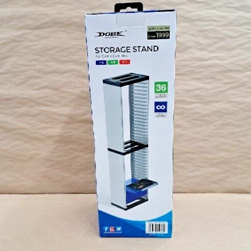 Dobe Game Storage Tower 36 Game Disc Stackable Rack Stand Holder PS4-5/ Xbox/NS