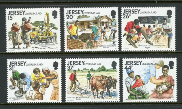 Jersey Scott #572-577 MNH Overseas Aid CV$5+