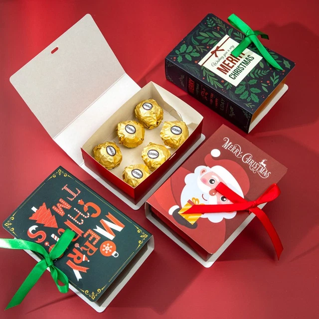porteur Boîte cadeau de Noël Boîtes en papier d'emballage Boîte à bonbons