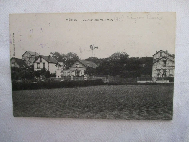 Cpa Val D'oise 95 Meriel Quartier Des Vals Mary