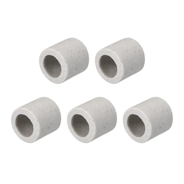 8mm diam. Ceramica tubo isolamento foro singolo isolatore porcellana tubo 5 pz