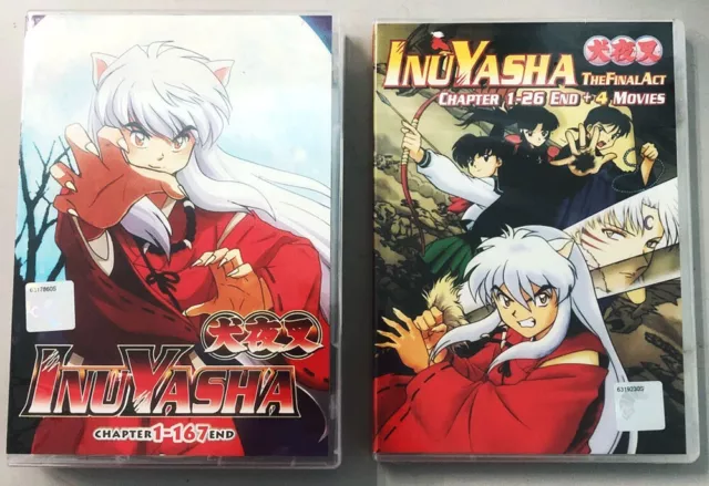 Anime Dvd Inuyasha Vol.1-167 End + Final Act + 4 Movie English Dubbed~Region All