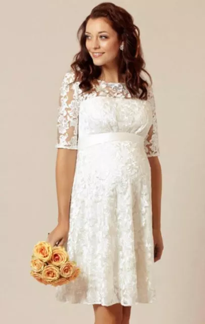 Tiffany Rose Maternity Wedding Dress Asha Size 1 UK 8-10 Ivory White £225 2