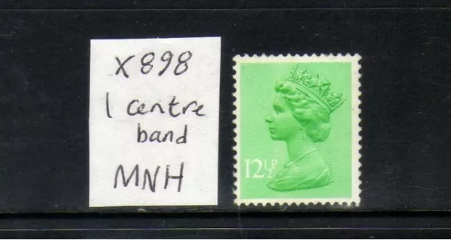 Machin - MNH/UM - 12 1/2p light emerald - SG X898 (one centre phosphor band)