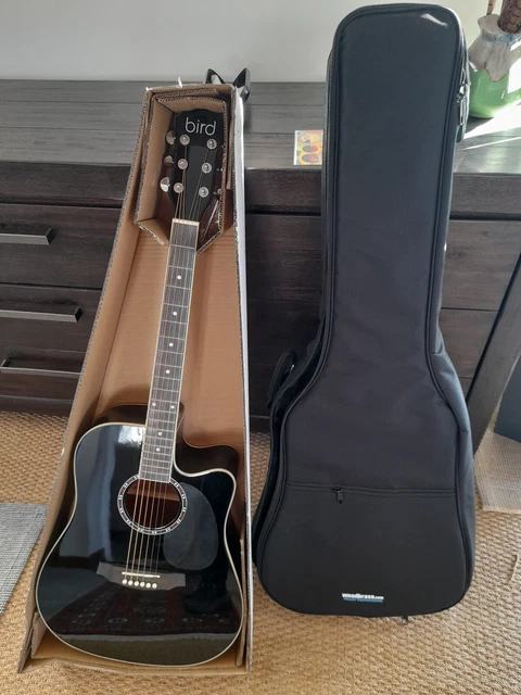 Guitare folk electroacoustique + housse (Facture 02/2023) ATTENTION:PAS D'ENVOI
