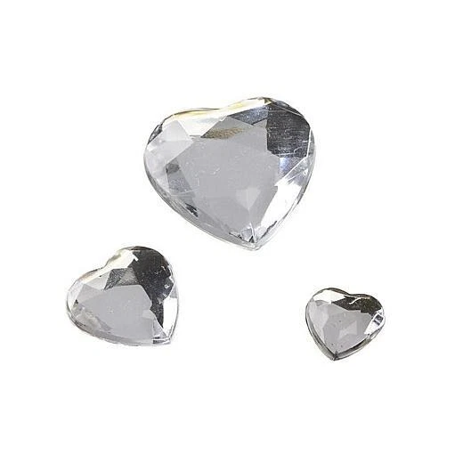 Estrás plano Knorr Prandell corazones 80 piezas - cristal