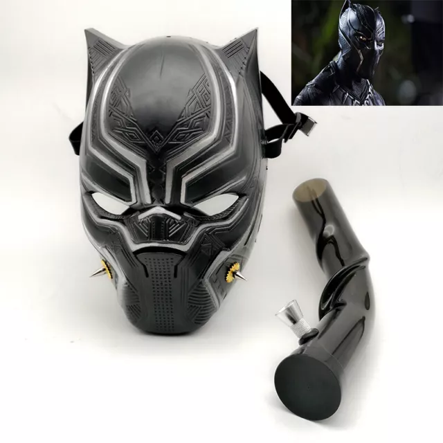 Black Panther Gas Mask Bong Hookah Smoking Pipe for Party  Costume Fast Delivery