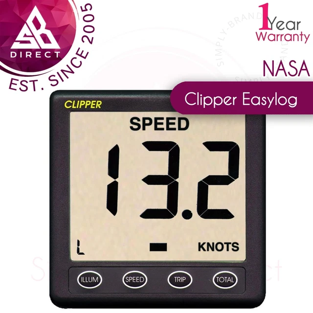 NASA Marine Clipper Easylog Écran Unité & 10meter Câble + Temps Housse