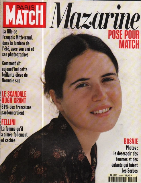 Couverture magazine Coverage Paris Match Mazarine