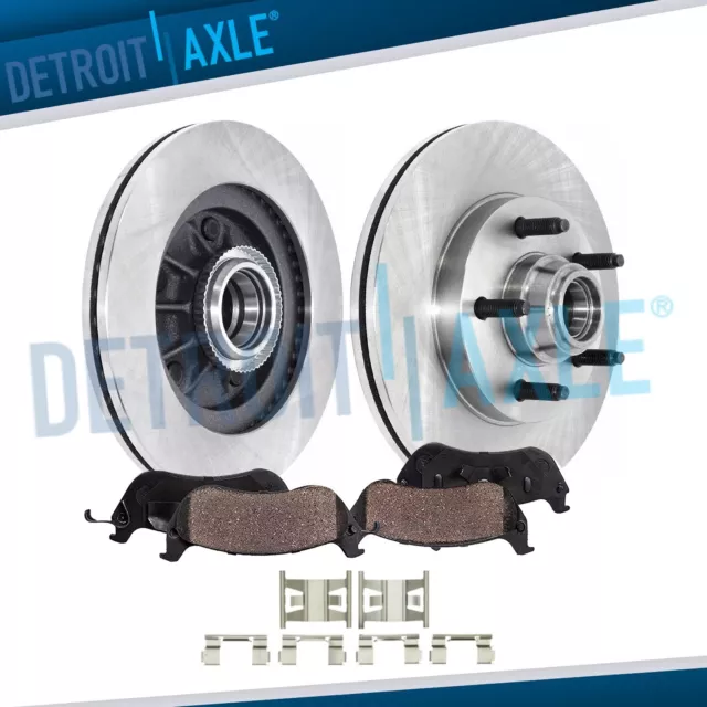 Front Disc Rotors Ceramic Brake Pads 2000 2001 2002  Ford F150 Lincoln Blackwood