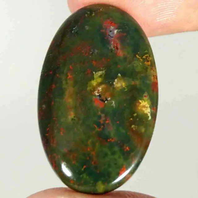 21.20Cts Natural Bloodstone Oval Cabochon Loose Gemstone
