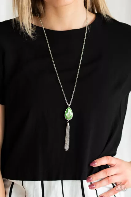 PAPARAZZI CENTURY SHINE Green Necklace 5.00 PicClick