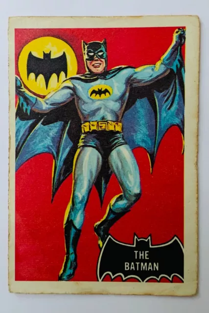 A&BC 1966 Bubblegum Card ROOKIE Batman (Black Bat) - #1 The Batman.