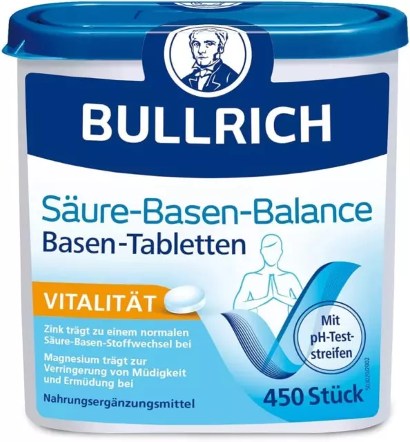 Bullrich Säure-Basen-Balance Basentabletten 450 Stück | Mit Zink Für Einen Ausge