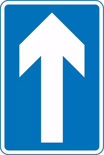 One-way traffic Road safety sign