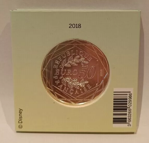 Pièce 50 Euros Mickey & La France 2018 Argent 925 Monnaie De Paris Limitée  3