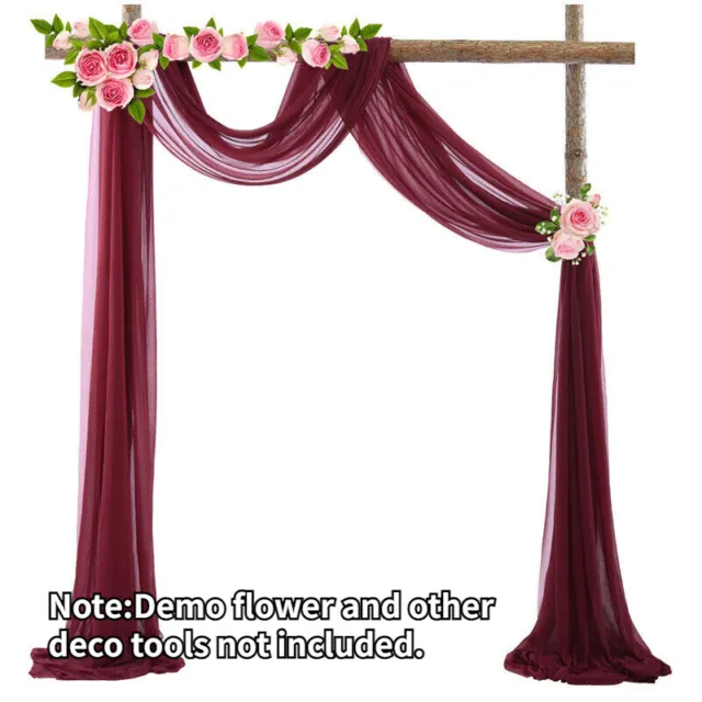 New 4/6/10M 13/20/32.8ft Backdrop Tulle Draping Curtain Arch Party Wedding Decor