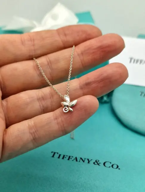 Elegant Tiffany & Co 925 Sterling Silver Paloma Picasso Olive Leaf Pendant  Necklace - Etsy