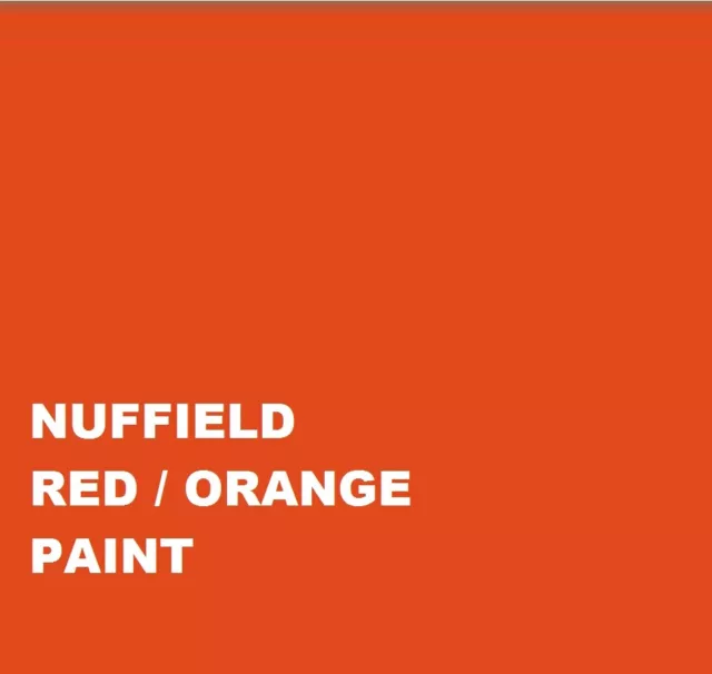 Nuffield Tractor Red Orange Machinery Tractor 1ltr Enamel Paint Brush or Spray