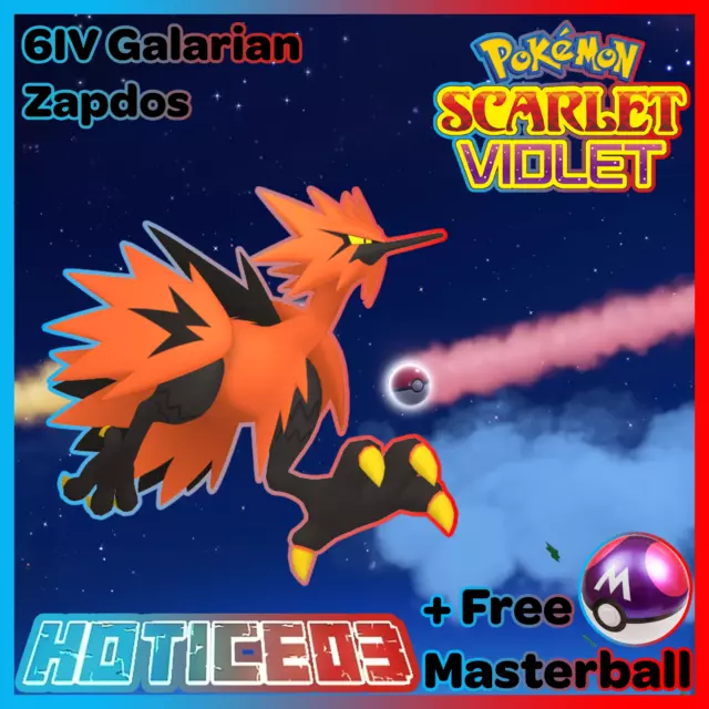 Zapdos Kanto Shiny 6IV // Pokemon Scarlet & Violet // EV -  Denmark