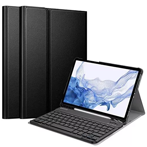 Fintie Keyboard Case for Samsung Galaxy Tab S8/Tab S7 11 Inch Black Models Below