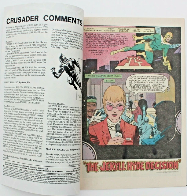 BLUE RIBBON Comics 4 a vfn+1984 bronze age RED CIRCLE Archie Comic All New FLY 2