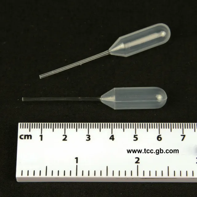 1 ml Disposable Micro Pasteur Pipettes with Extra Long shaft plastic pack 25