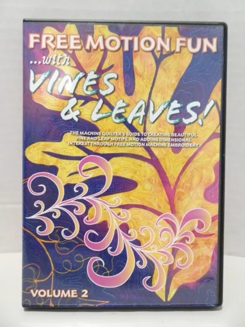 Free Motion Fun With Vines & Leaves Volume 2 DVD OOP Machine Quilter Instruction