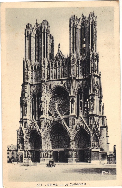 51 - cpa - REIMS - La cathédrale