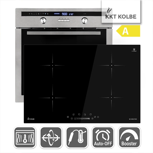 four encastré télescopique plaque à induction 77 cm sans cadre KKT KOLBE