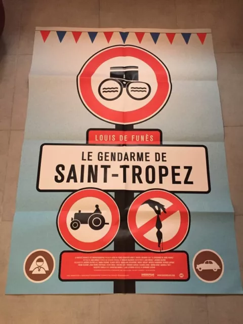 Affiche cinéma "Le Gendarme de Saint Tropez" de Jean Girault (1964) 140x101cm 2