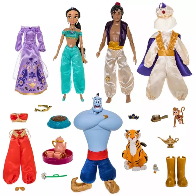 Disney Aladdin Princess Jasmine Genie Doll Set Playset Kids Toys & Accessories 2