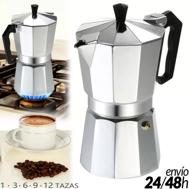 Cafetera Expresso Clasica Moka Italiana Aluminio 3 6 9 Y 12 Tazas Coffee Maker