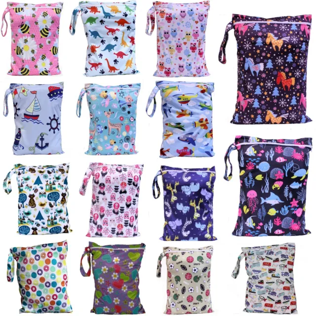 Waterproof Wet Bag 30x40cm for Nappies, Swimming, Wet Clothes, nappy bags large