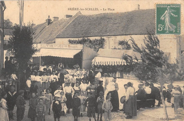 Cpa 91 Briere Les Scelles / La Place / Foire / Manege