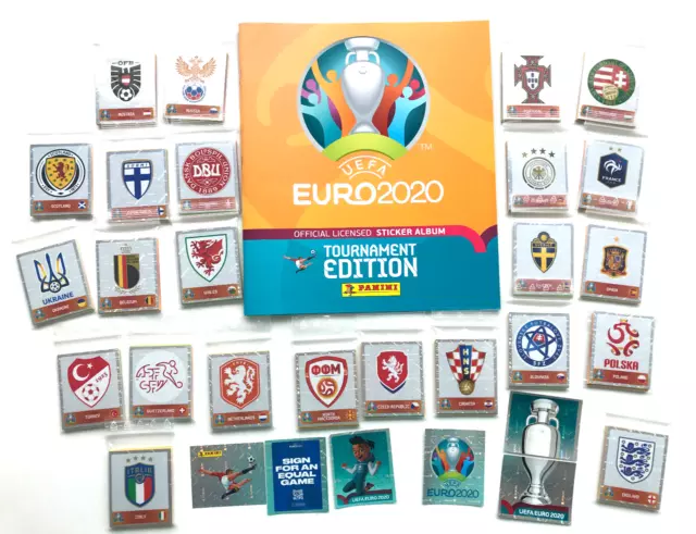 EM 2020 - Tournament  - Kompletter Satz (678 Sticker)  + Leeralbum ,Panini