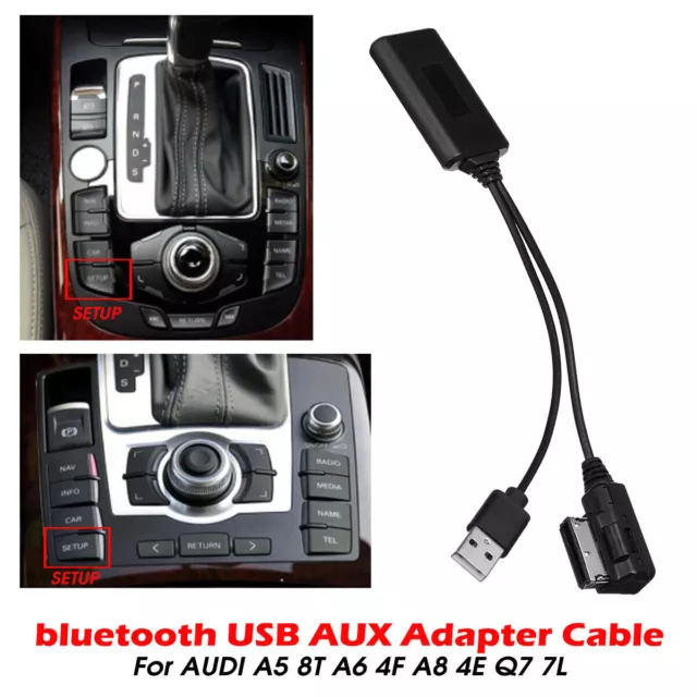 Pour AUDI A4 8T 8K 4F Q7 7L AMI MMI 2G USB AUX  Adaptateur Câble Bluetooth