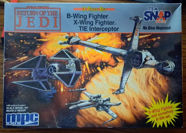 MPC ; Return of the Jedi , B-Wing & X-Wing Fighter , TIE Interceptor