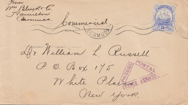 Bermuda: Letter To New York, Censor Passed