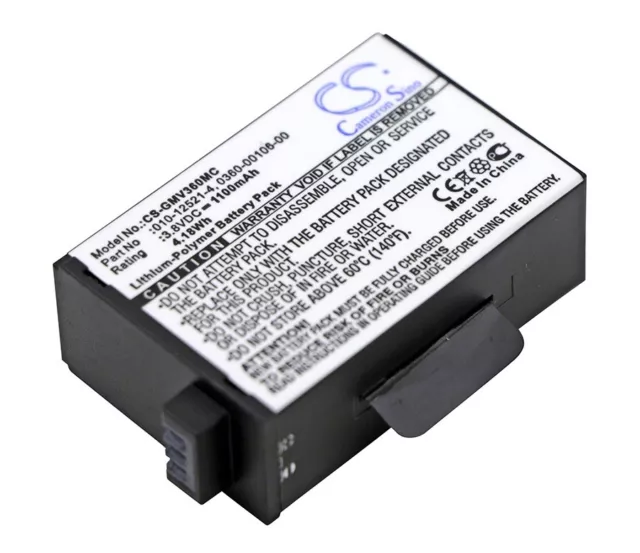 Batterie 1100mAh type 010-12521-40 360-00106-00 Pour Garmin Virb 360