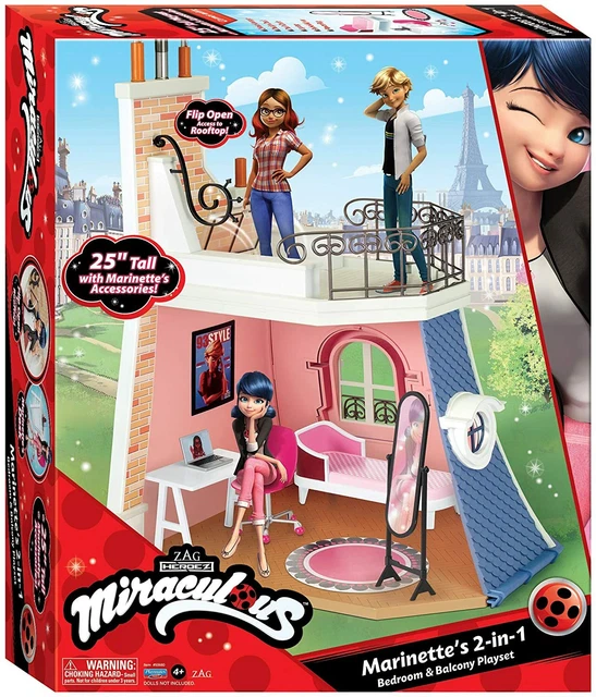Miraculous - Ensemble de Jeu 2 en 1 - Chambre à Coucher - Doll House