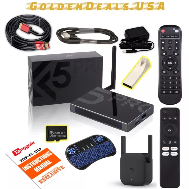 TANGGULA X5 PRO 2024 Streaming TV Box BUNDLE Android 11 (4GB RAM 128GB