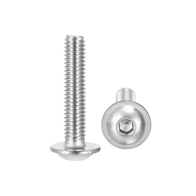 Brida Botón Cabeza Enchufe Tapa Tornillos, M4* 20mm Hex Enchufe Tornillo 50Uds